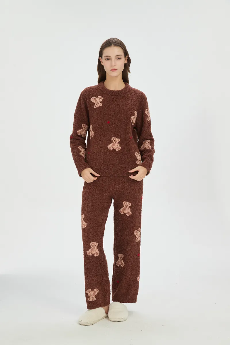 Brown Soft Fleece Pajamas for Women Brown Soft Fleece Pajamas for Women