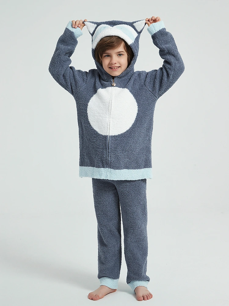 Boys Autumn and Winter Fleece Pajamas