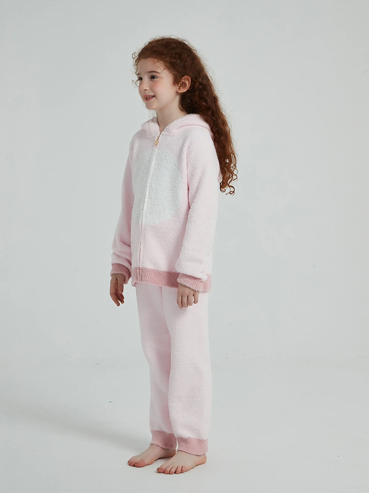 Girls Autumn and Winter Fleece Pajamas
